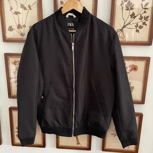 Mens nylon bomber jacket
